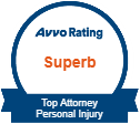 Logo Recognizing Pappas Law's affiliation with AVVO personal injury