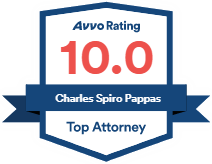 Logo Recognizing Pappas Law's affiliation with AVVO