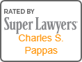 Logo Recognizing Pappas Law's affiliation with Super Lawyers